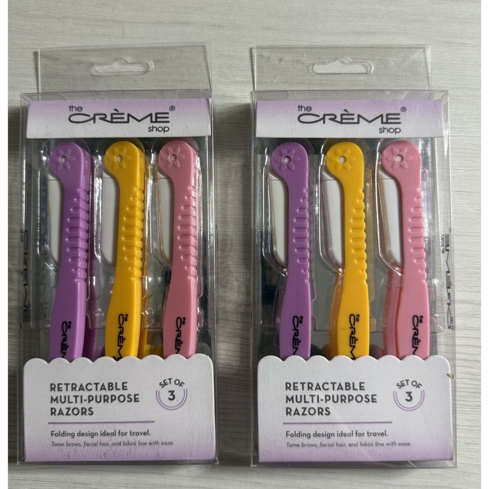 The Creme Shop Razors Lot of 10 Sets Retractable Multi Purpose 3 Pack